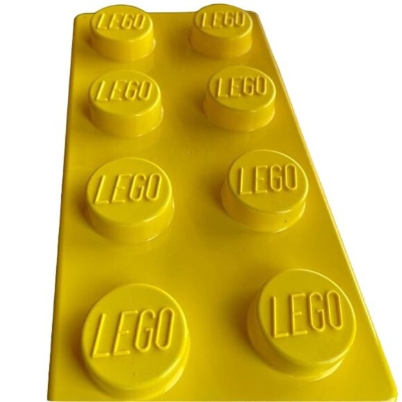 Lego Storage Box Yellow Covered Stackable Tub Lid Store Toys 14x10x7 inches Gift - Picture 5 of 12